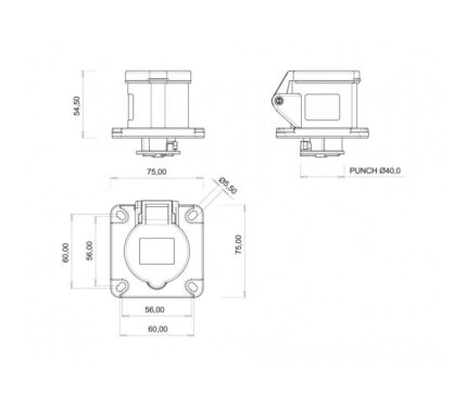 Розетка BCS-1403-2413 встраиваемая