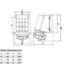Розетка BS1-1402-7535 настенная под наклоном тип Schuko