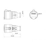 Розетка BV1-1402-2311 кабельная