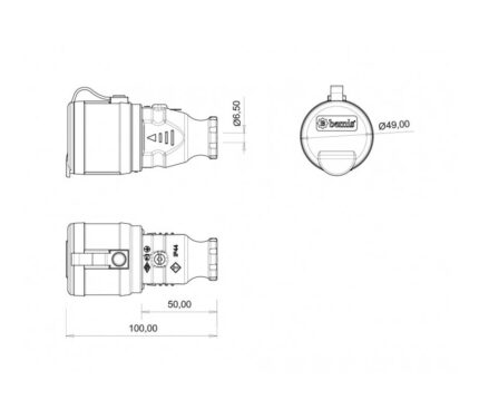 Розетка BV1-1402-2311 кабельная