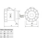 Розетка BC1-1102-7414 встраиваемая