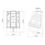 Вилка BC1-1102-2236 настенная под наклоном