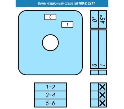 Выключатель SK100-2.8211\P08 схема 0-1, 3-полюсный