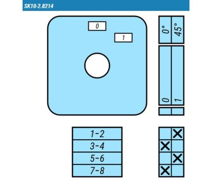 Выключатель SK10-2.8214\BS23 схема 0-1, 4-полюсный