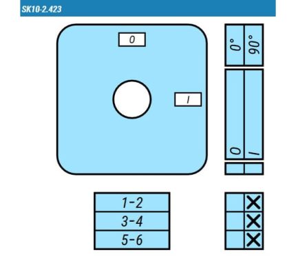 Выключатель SK10-2.423\BS23 схема 0-1, 3 полюса