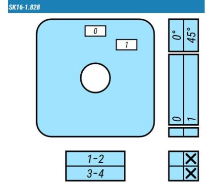 Выключатель SK16-1.828\P23 схема 0-1, 2-полюсный