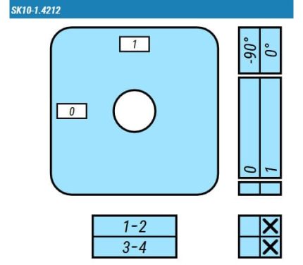 Выключатель SK10-1.4212\P03 схема 0-1, 2-полюсный