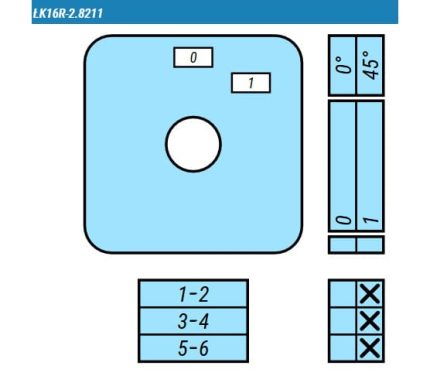Выключатель LK16R-2.8211\OB2 схема 0-1, 3-полюсный