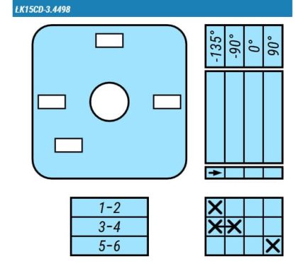Переключатель LK15CD-3.4498\P03 схема 3=>2-0-1