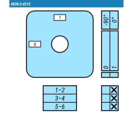 Выключатель SK20-2.4215\OB11 схема 0-1, 3-полюсный