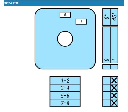 Выключатель SK10-2.8210\BS23 схема 0-1, 4-полюсный