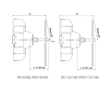 Ось с ригелем RSI 160-1919\R08