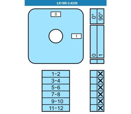 Выключатель LK16R-3.4236\P03 схема 0-1, 6-полюсный