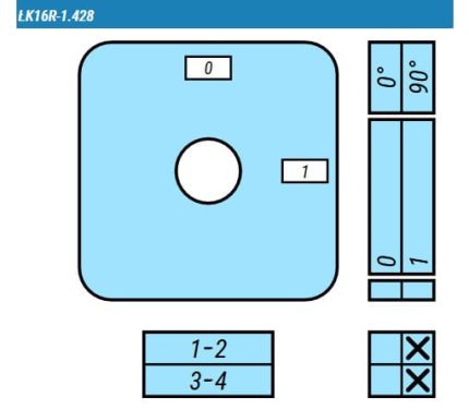 Выключатель LK16R-1.428\OB2 схема 0-1, 2-полюсный