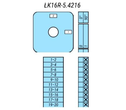 Выключатель LK16R-5.4216\P03 схема 0-1
