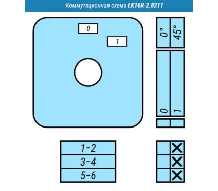 Выключатель LK16R-2.8211\B08 схема 0-1, 3-полюсный
