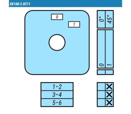 Выключатель SK100-2.8211\OB18 схема 0-1, 3-полюсный