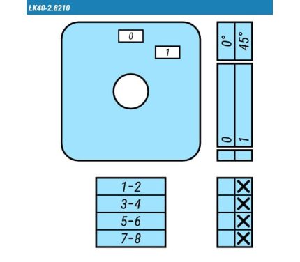 Выключатель LK40-2.8210\OB2ZC схема 0-1, 4-полюсный