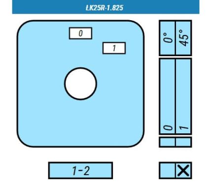 Выключатель LK25R-1.825\OB2 схема 0-1, 1-полюсный
