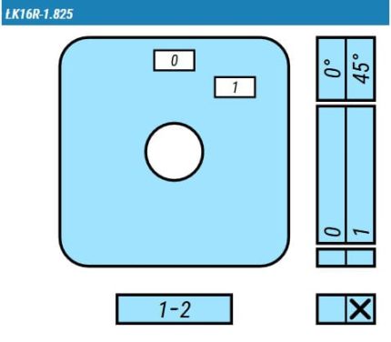 Выключатель LK16R-1.825\OB2C схема 0-1, 1-полюсный
