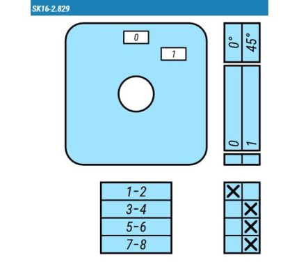 Выключатель SK16-2.829\OB11C схема 0-1, 4-полюсный