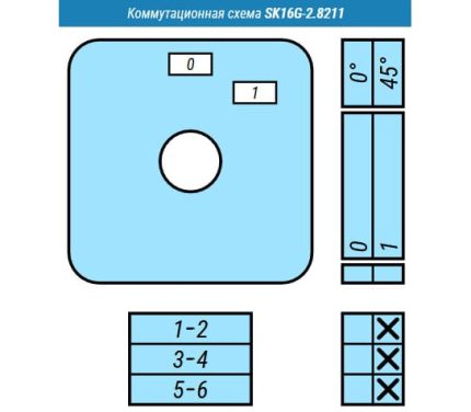 Выключатель SK16G-2.8211\BS28 схема 0-1, 3-полюсный