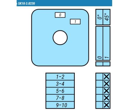 Выключатель SK10-3.8220\OB18 схема 0-1, 5-полюсный