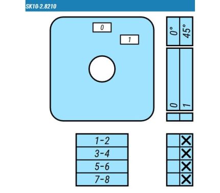 Выключатель SK10-2.8210\OB11 схема 0-1, 4-полюсный