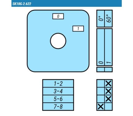 Выключатель SK10G-2.622\P03 схема 0-1, 4-полюсный