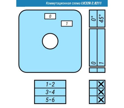 Выключатель LK32R-2.8211\P08 схема 0-1, 3-полюсный
