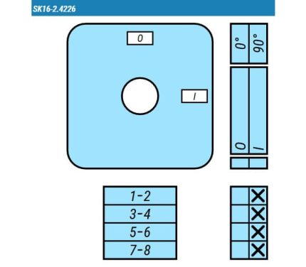 Выключатель SK16-2.4226\P23 схема 0-1, 4-полюсный