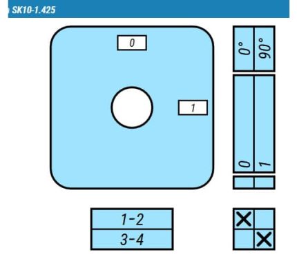 Выключатель SK10-1.425\BS23 схема 0-1, 2 полюса