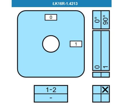 Выключатель LK25R-1.4213\P03 схема 0-1, 1-полюсный