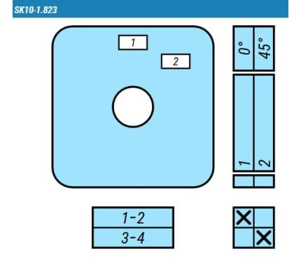 Выключатель SK10-1.823\OB11 схема 1-2, 1-полюсный