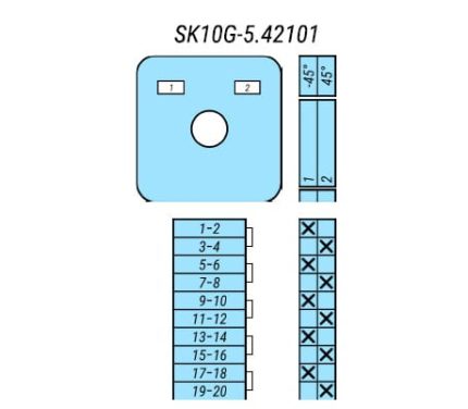 Выключатель SK10G-5.42101\P03  схема 1-2, 5-полюсный