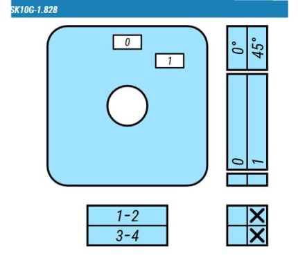 Выключатель SK10G-1.828\P03 схема 0-1, 2-полюсный