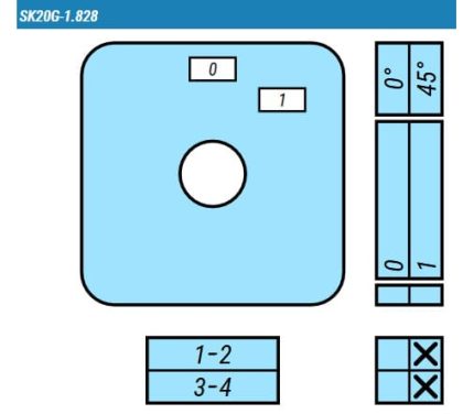 Выключатель SK20G-1.828\P03 схема 0-1, 2-полюсный