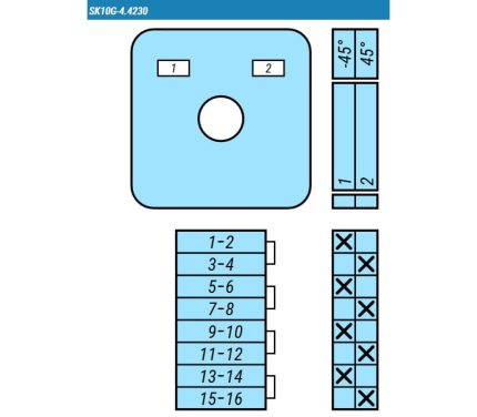 Выключатель SK10G-4.4230\P03 схема 1-2, 4-полюсный