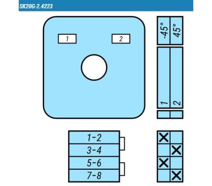 Выключатель SK20G-2.4223\P03 схема 1-2, 2-полюсный