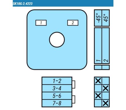 Выключатель SK10G-2.4223\P03 схема 1-2, 2-полюсный