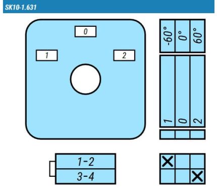 Переключатель SK10-1.631\P22 схема 1-0-2, 1-полюсный