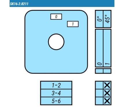 Выключатель SK16-2.8211\OB11 схема 0-1, 3-полюсный