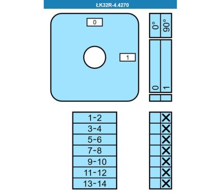 Выключатель LK32R-4.4270\P03 схема 0-1, 7-полюсный