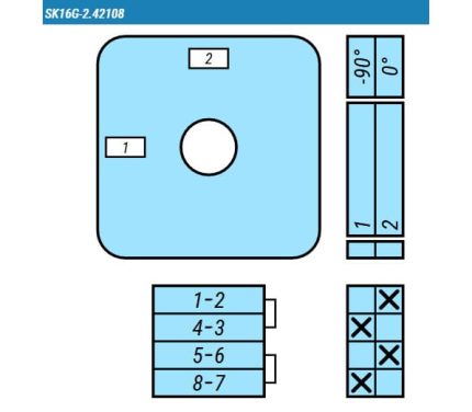 Выключатель SK16G-2.42108\P03 схема 1-2, 2-полюсный