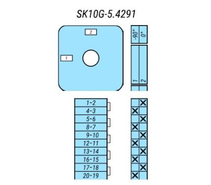 Выключатель SK10G-5.4291\P03 схема 1-2, 5-полюсный