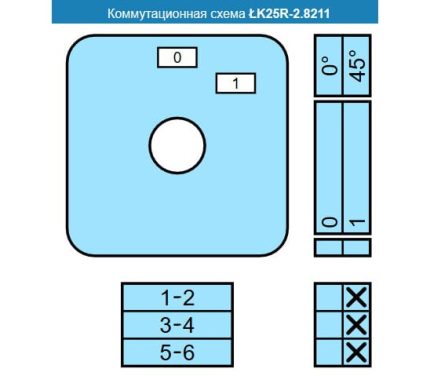 Выключатель LK25R-2.8211\OB4ZC схема 0-1, 3-полюсный