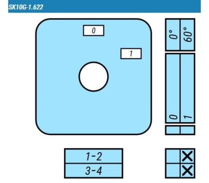Выключатель SK10G-1.622\P22 схема 0-1, 2-полюсный