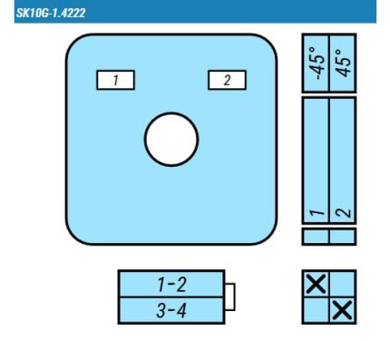 Выключатель SK10G-1.4222\P22 схема 1-2, 1-полюсный