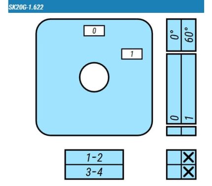 Выключатель SK20G-1.622\P22 схема 0-1, 2-полюсный