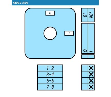 Выключатель SK20-2.4226\P22 схема 0-1, 4-полюсный